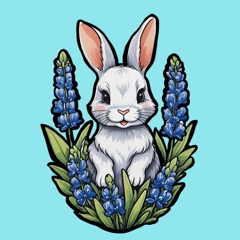 Bunny Rabbit Bluebonnets