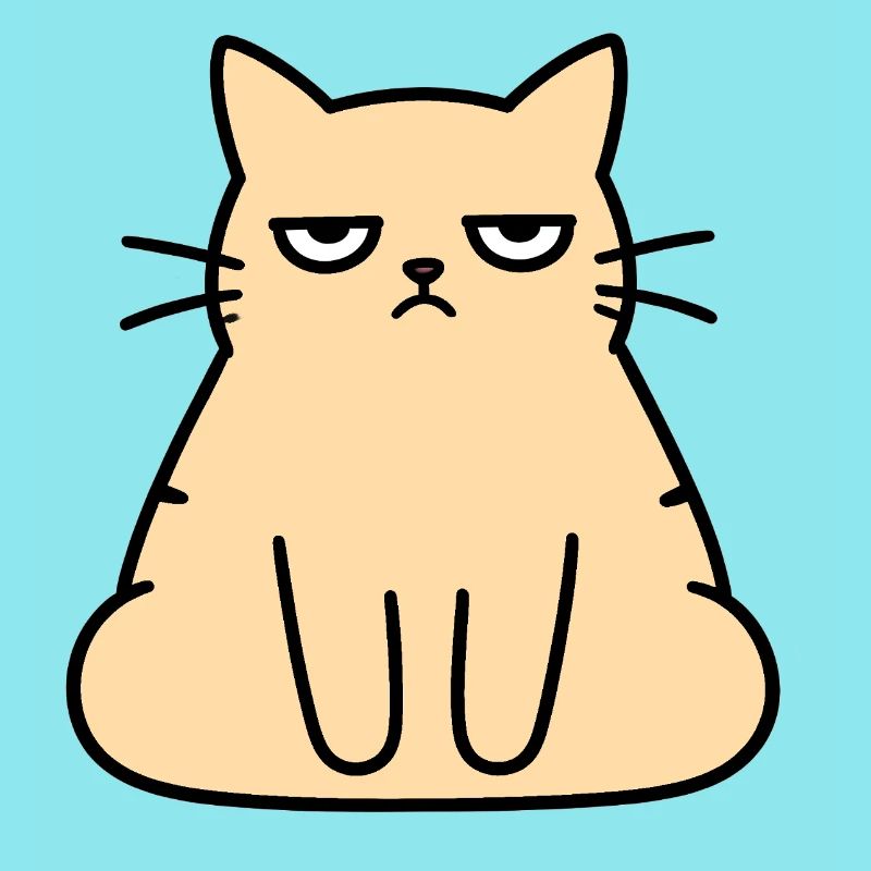 Grumpy Lounge-Katze