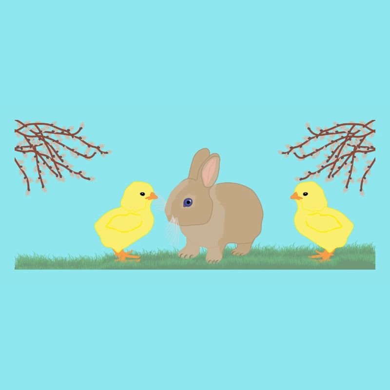 Rabbit Chicks, Kitten Willow, Easter