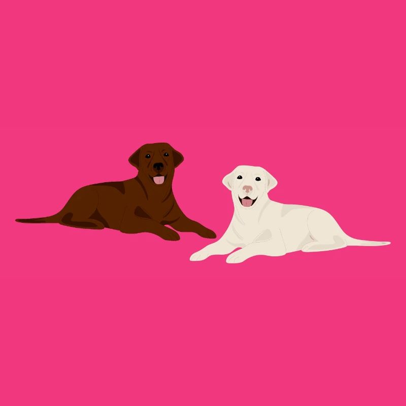 Bloder und brauner Labrador Hund Geschenk