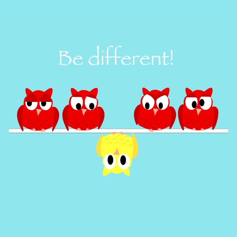 Be different - think different with little owls