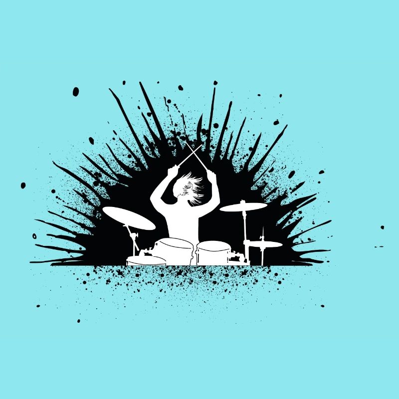 Drummer splash - auf hell