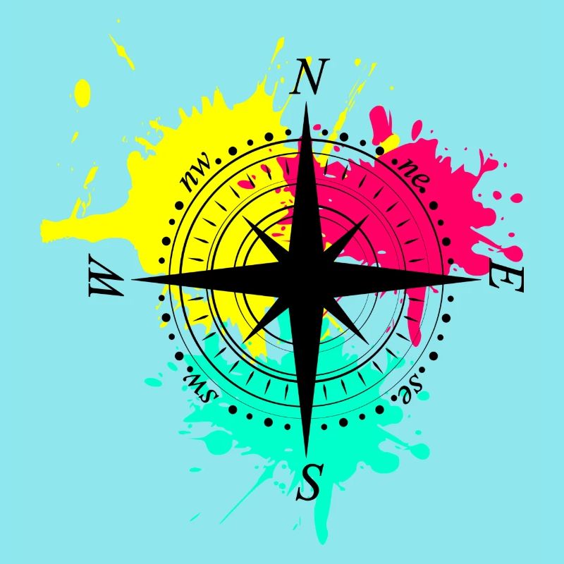 Compass Paint Splash