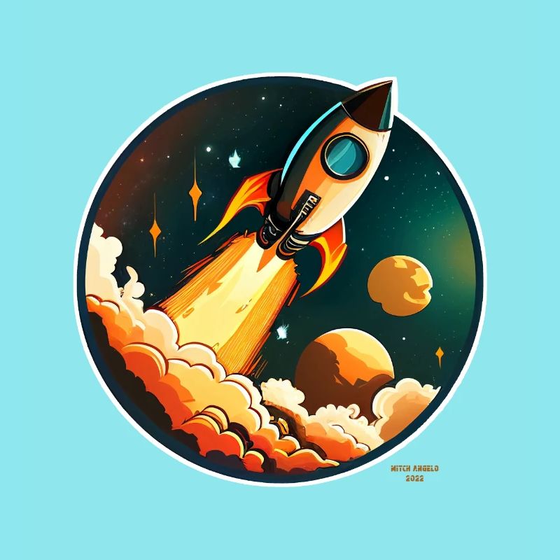 Fusée en route vers l'espace