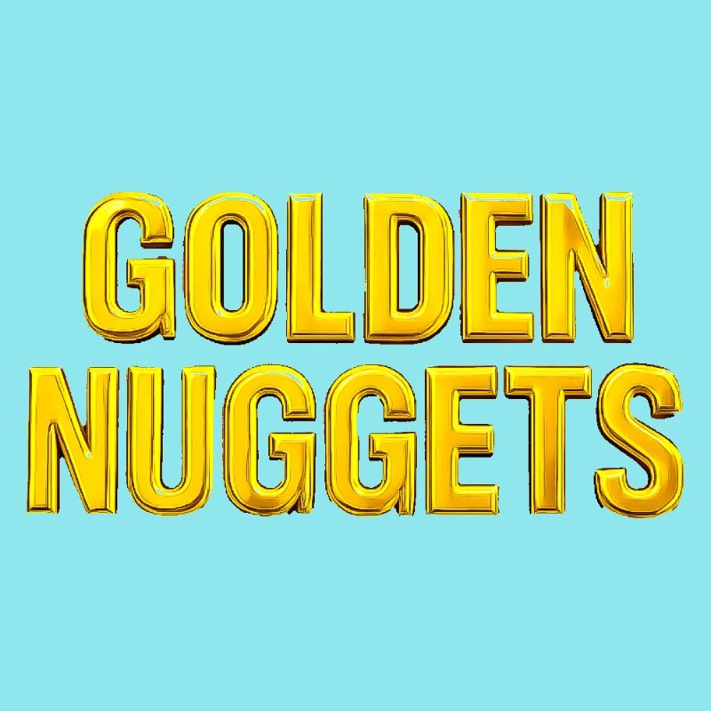 Gold Nuggets 3D Text
