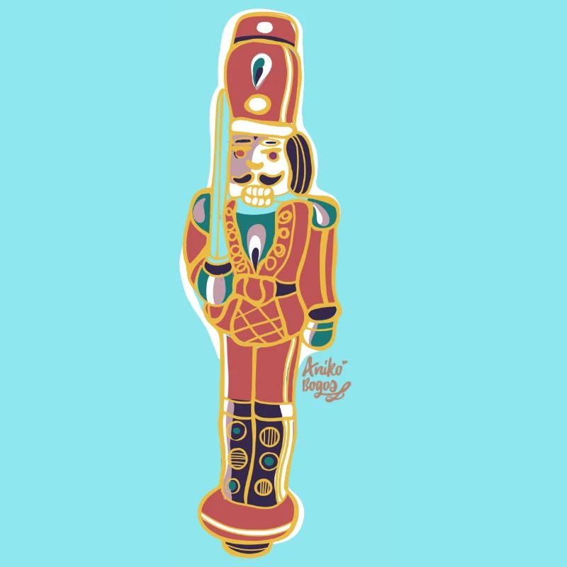 Bunter Nussknacker Deco Design