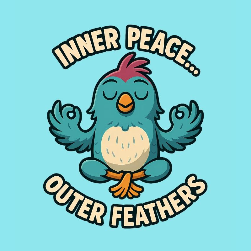 Inner Peace Outer Feather Design
