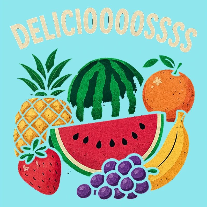 Cheerful Tropical Fruit Splatter