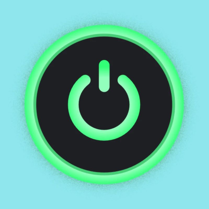 power on, power button