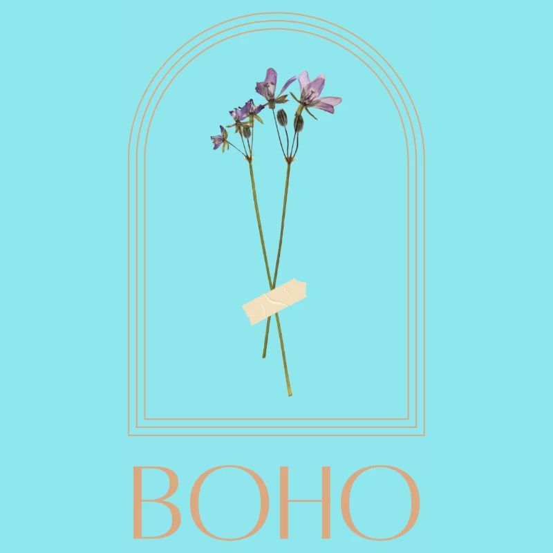 Boho Blütenstrauß im Bogenrahmen