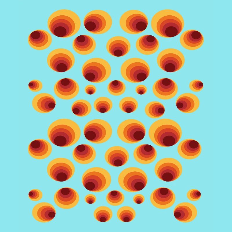 50's 60's Polka Dot Circle Style Pattern