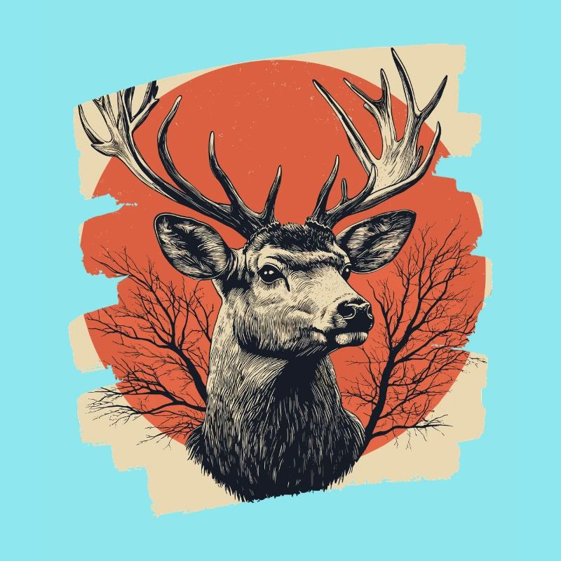 Deer with antlers