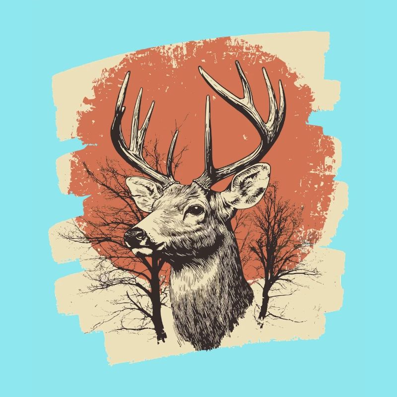 Deer with antlers