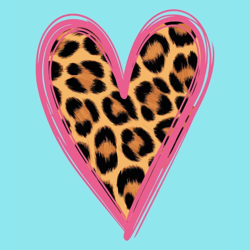 Leopard Pattern Heart Design