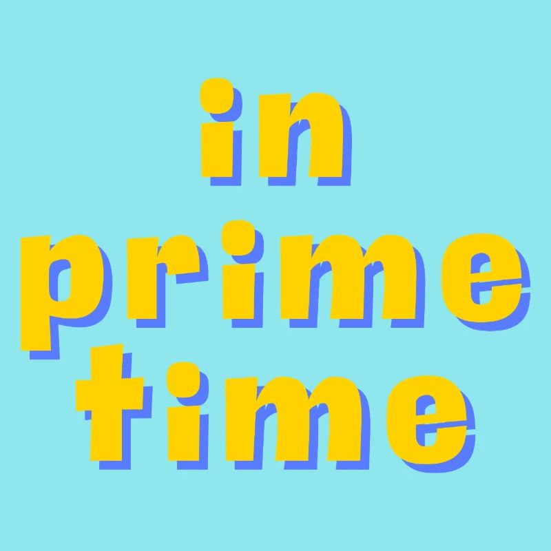 In Prime Time Retro 3D Typografie