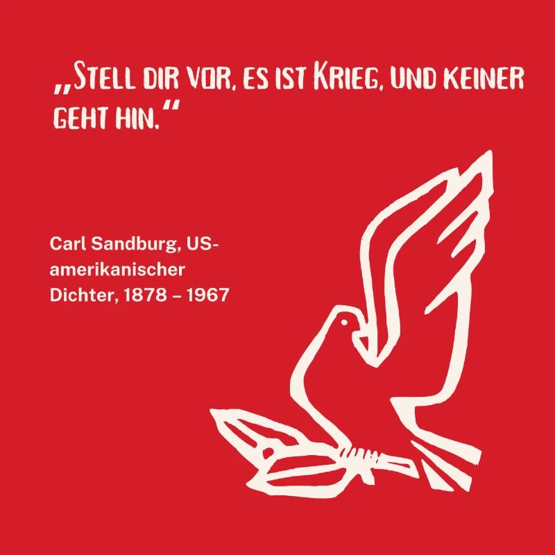 Zitat Dichter Frieden Krieg