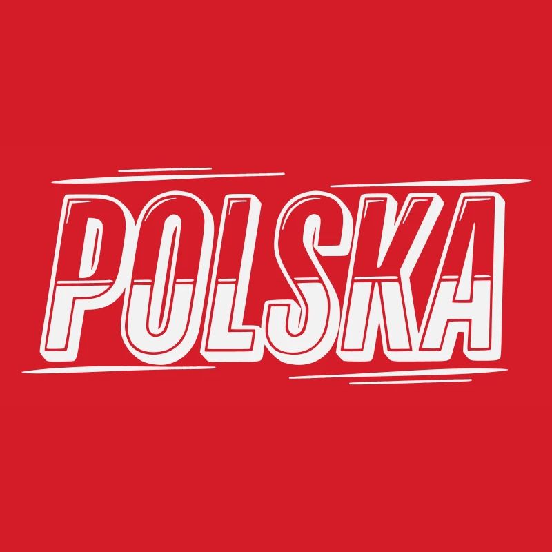 Polska Outline Font Design