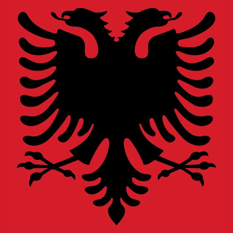 Albania flag double eagle