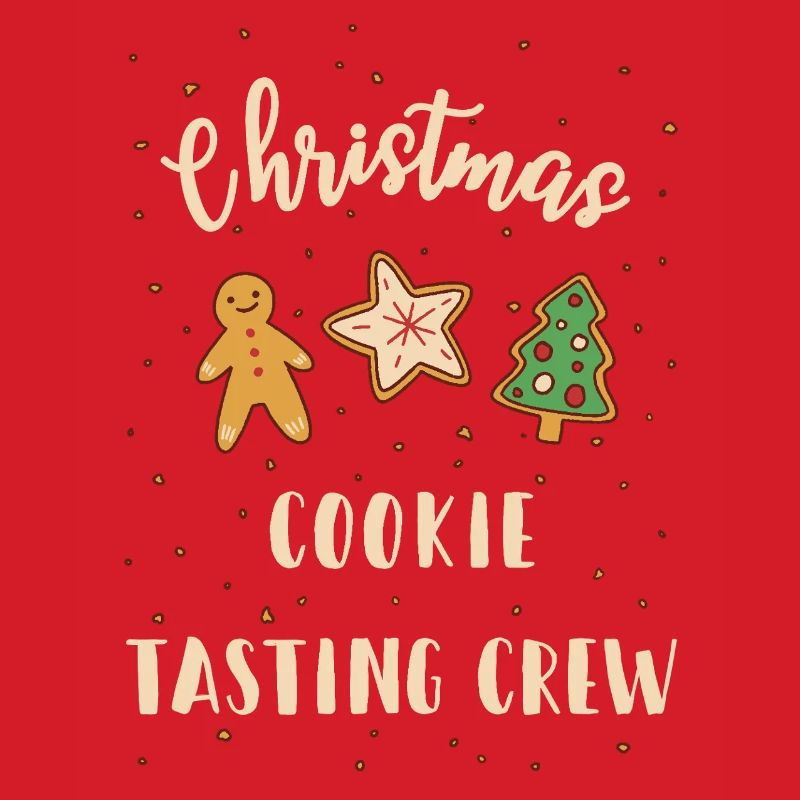 Équipe de dégustation de biscuits de Noël