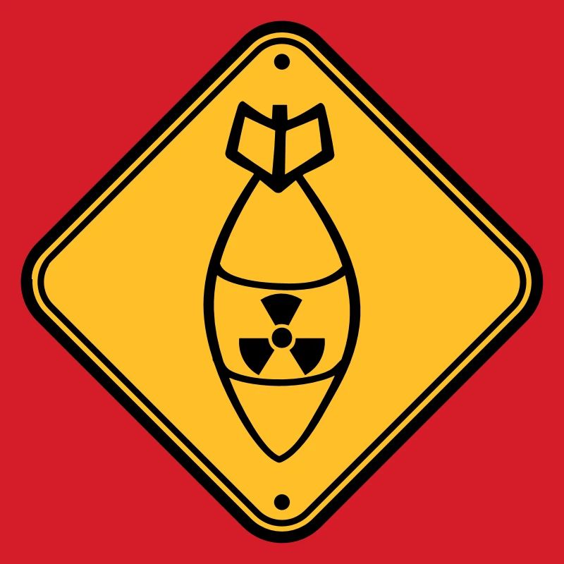 shield danger caution warning caution atomic bomb r