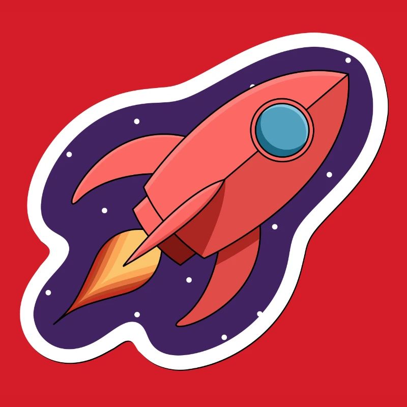 Rocket stickers