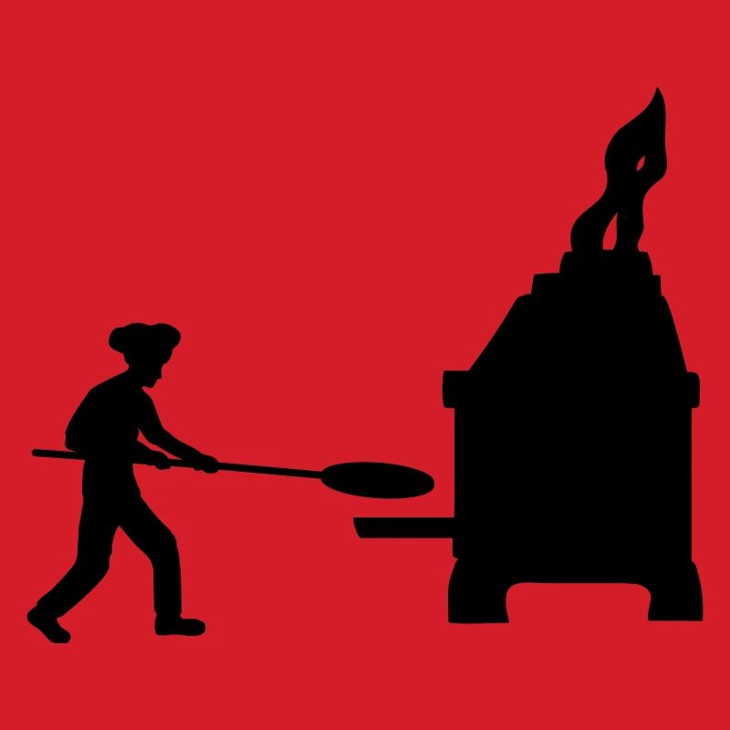 Silhouette Pizza Baker