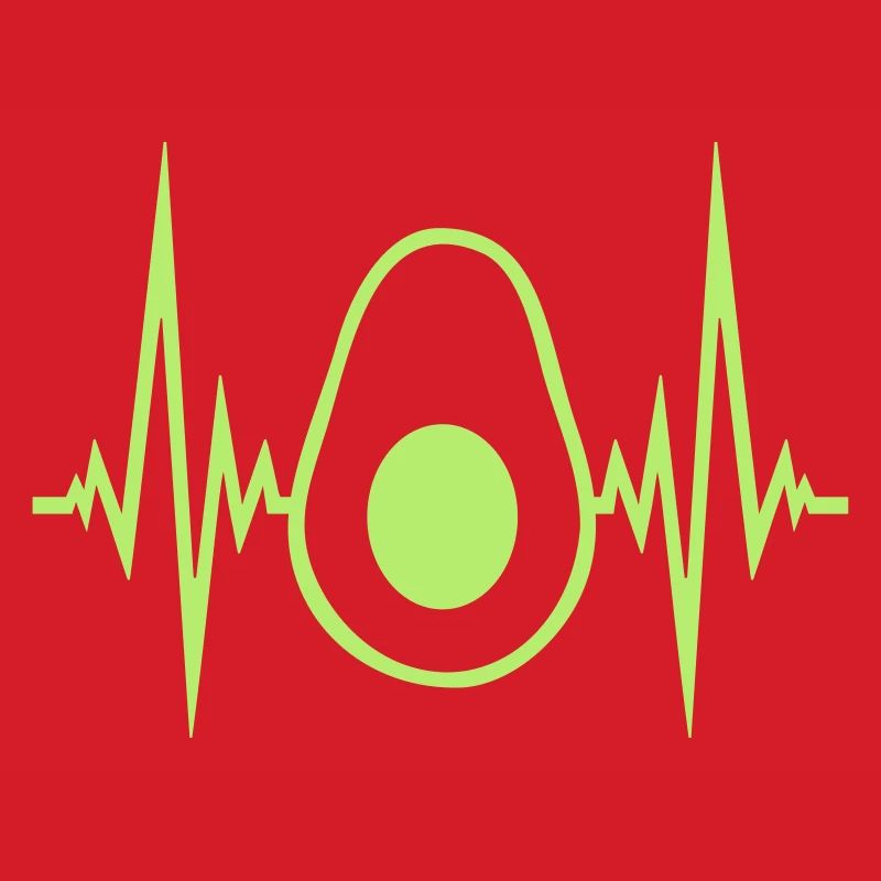 heartbeat avocado pulse frequency clipart fruit gemu