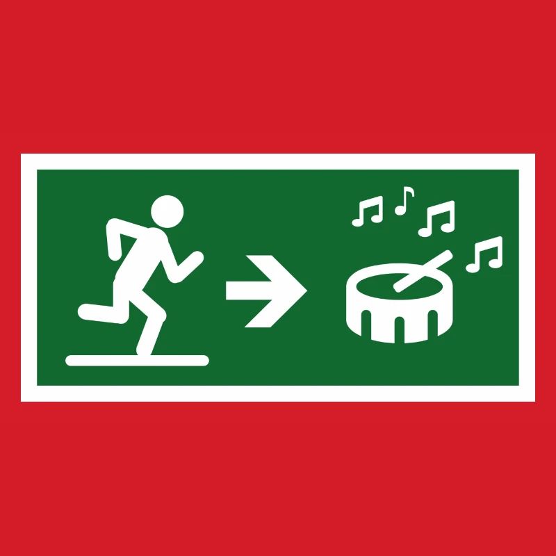 exit to the drum sound