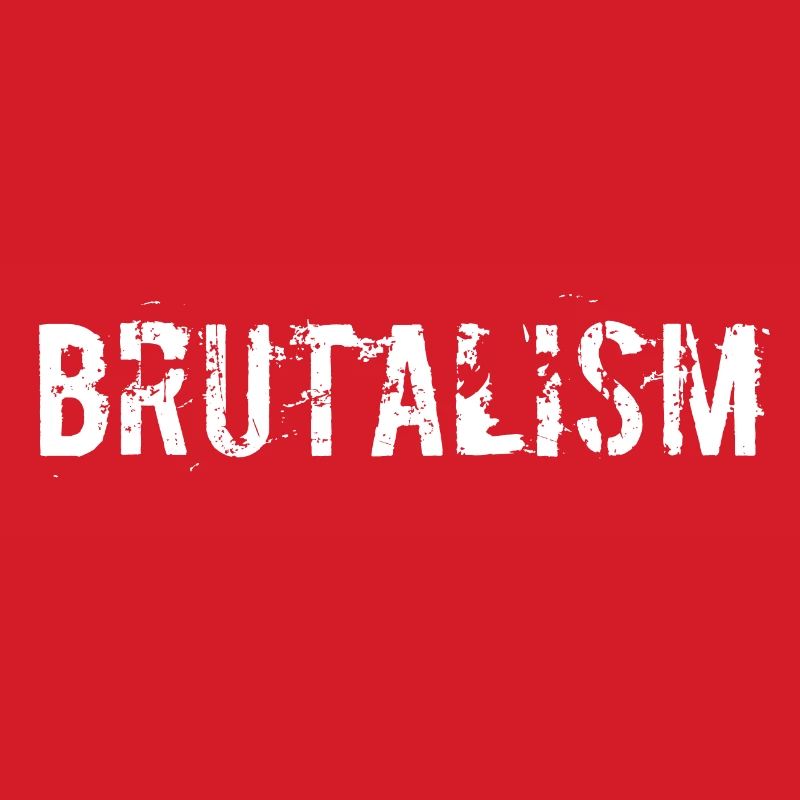 Brutalism distorted bold logo design