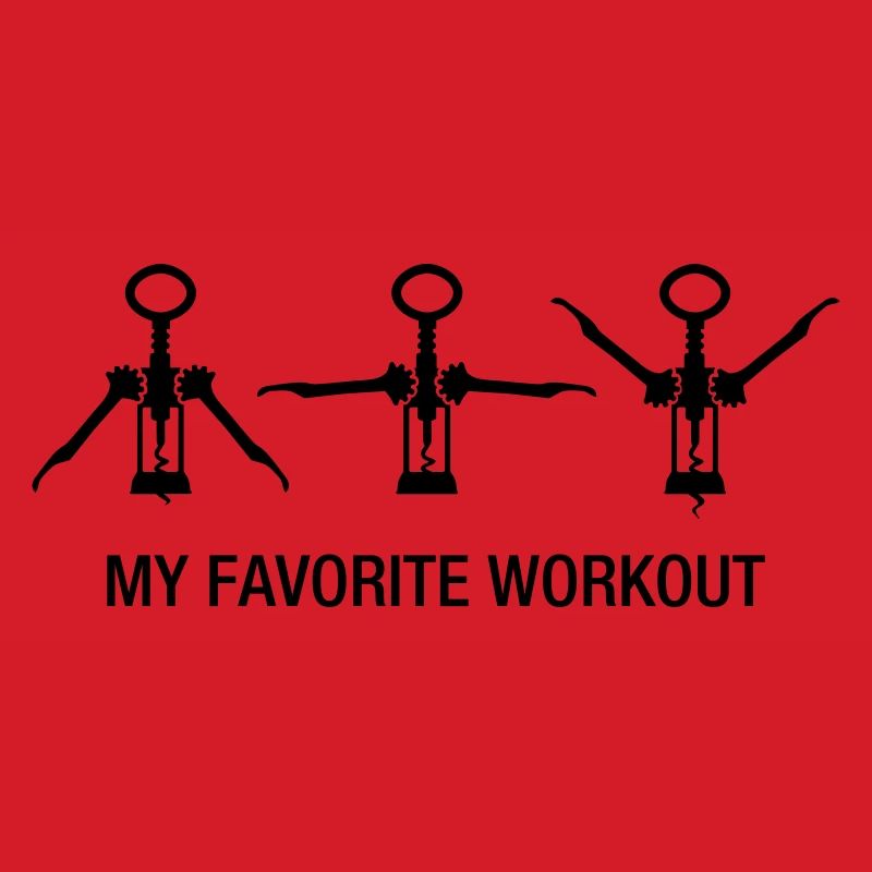 Wine Workout Training Gym Drink Wine Exercise