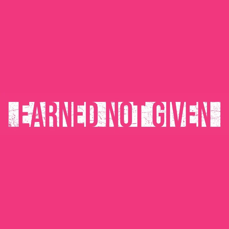 Earned Not Given Positive Mindset Motivation