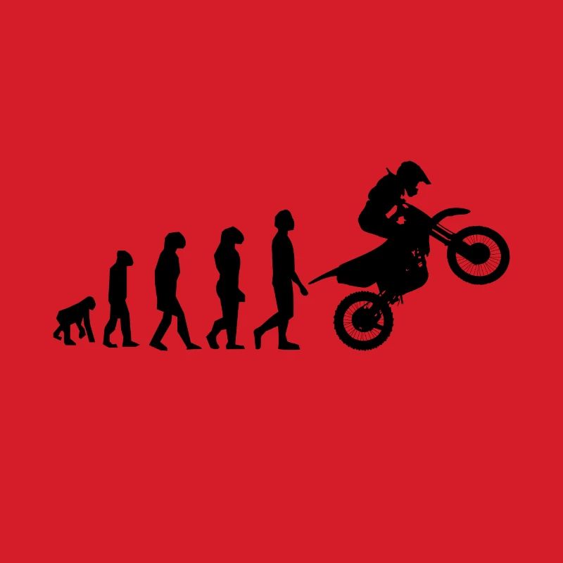 Evolution du singe au motocross