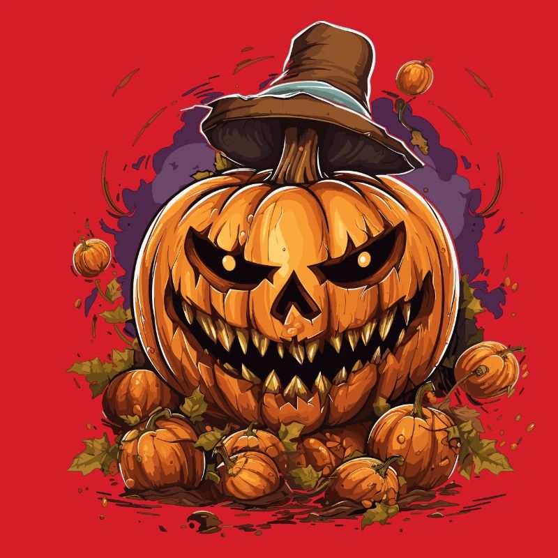 Gruseliger Kürbis Halloween süßes oder saures
