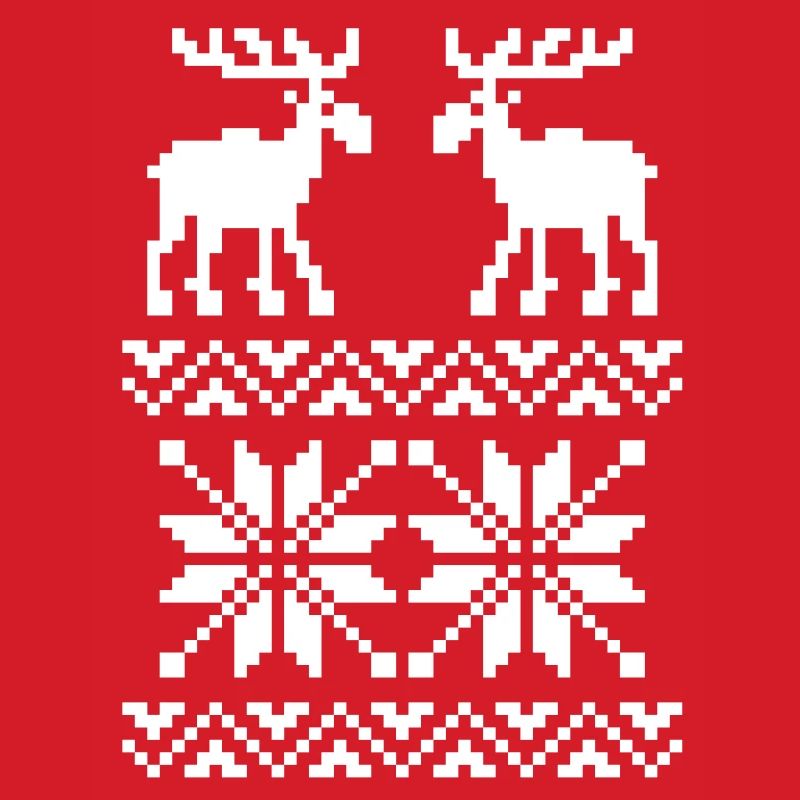 Elch-Muster-Weihnachtspullover