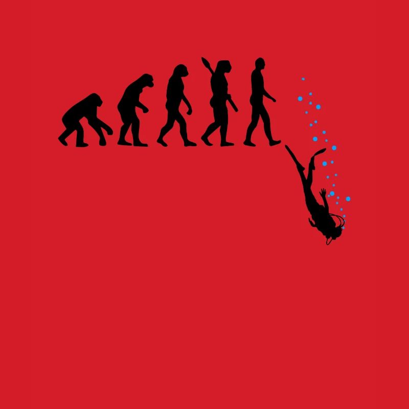 Tauchen Evolution Taucher Lustig Geschenk