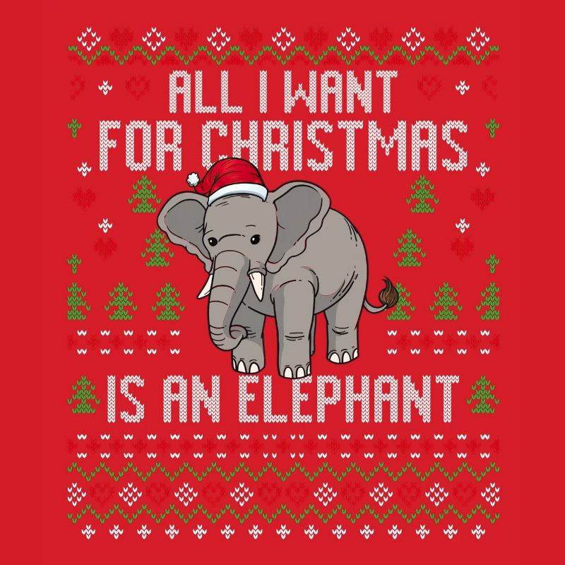 Weihnachten Elefanten Weihnachtspullover Elefant