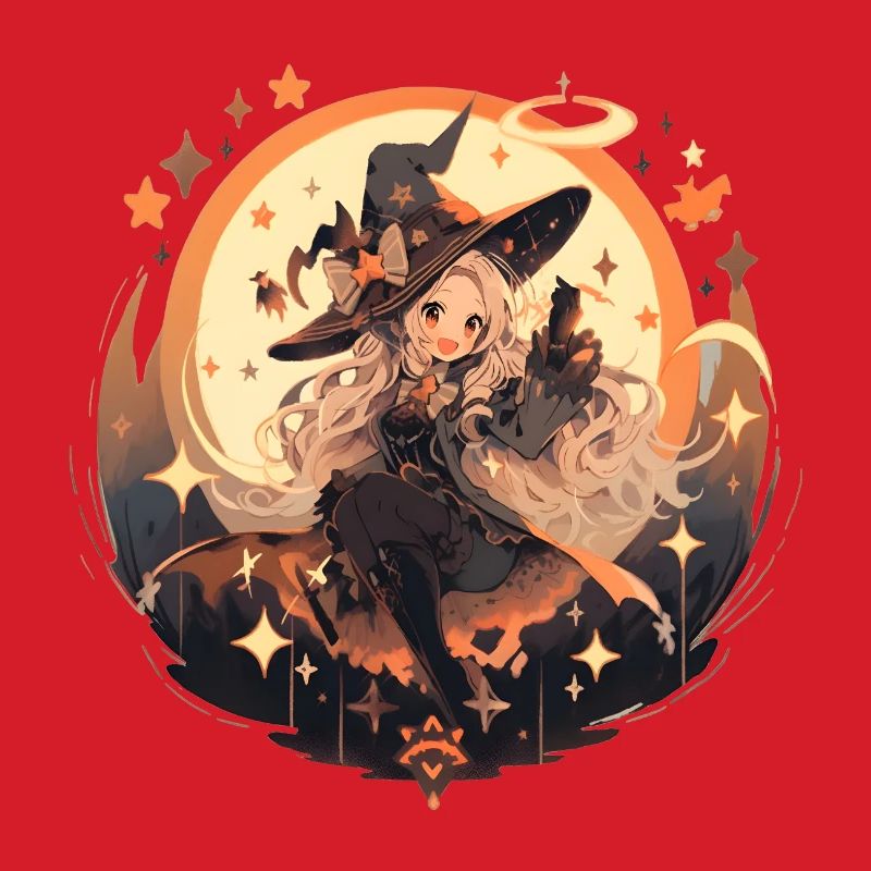 Flying Witch Night Sky – Magical Witch