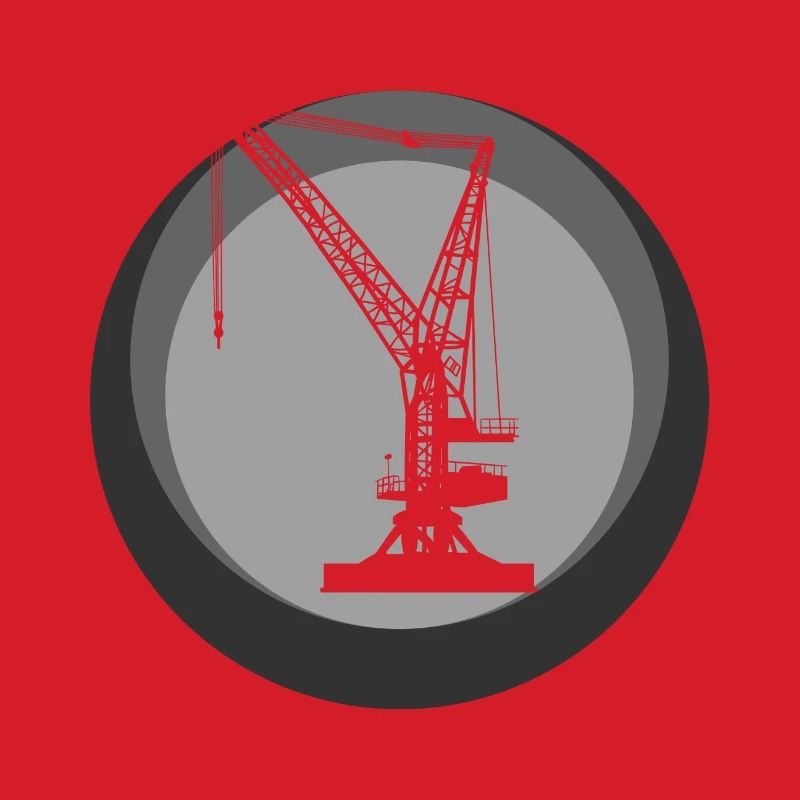 Crane Construction Worker House Construction