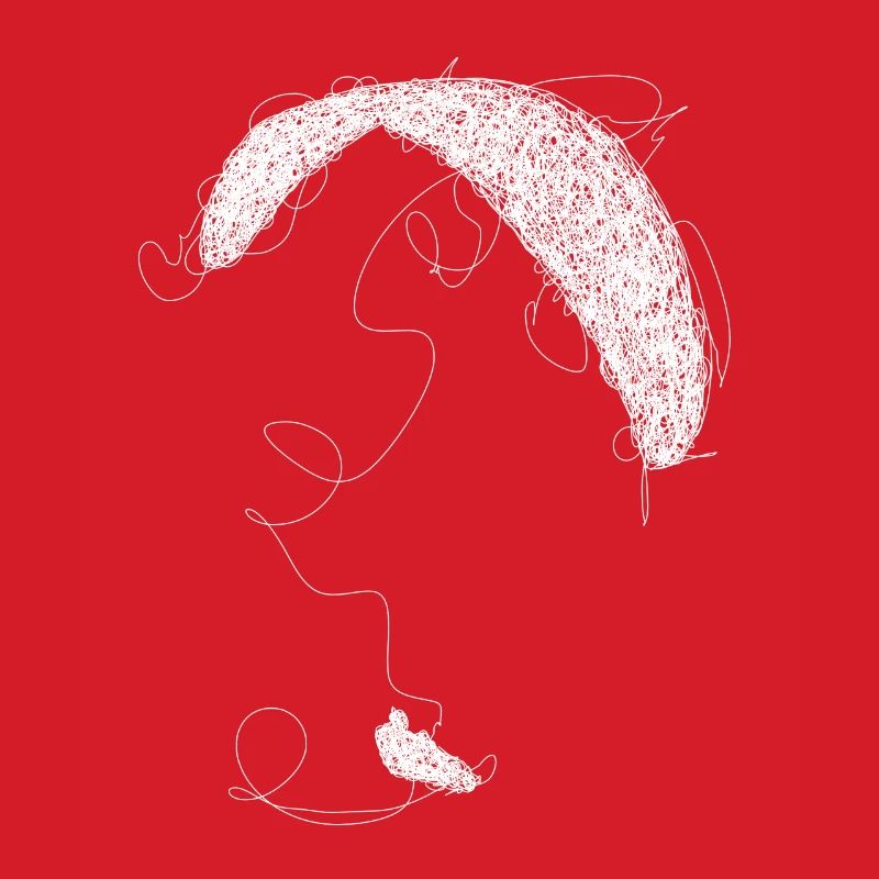 Paraglider scribble white