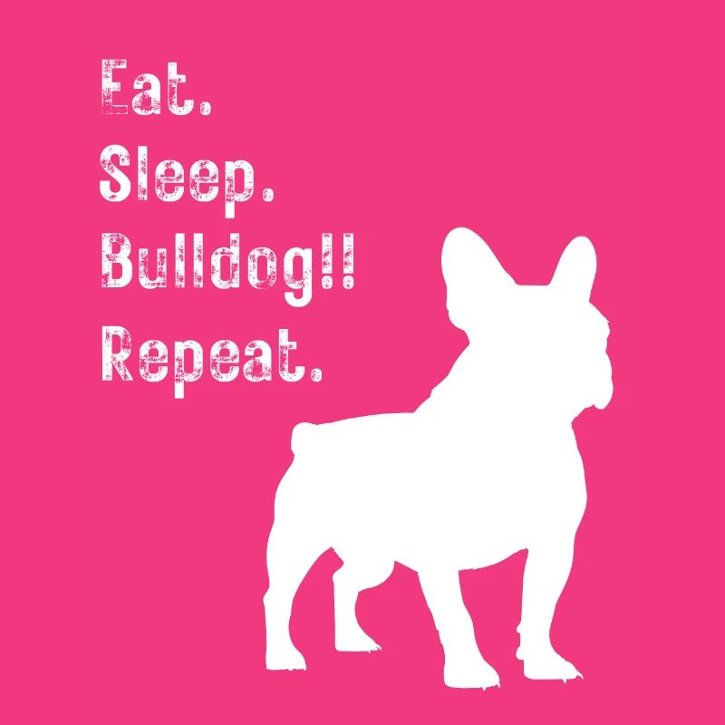 Drôle manger dormir bouledogue répéter