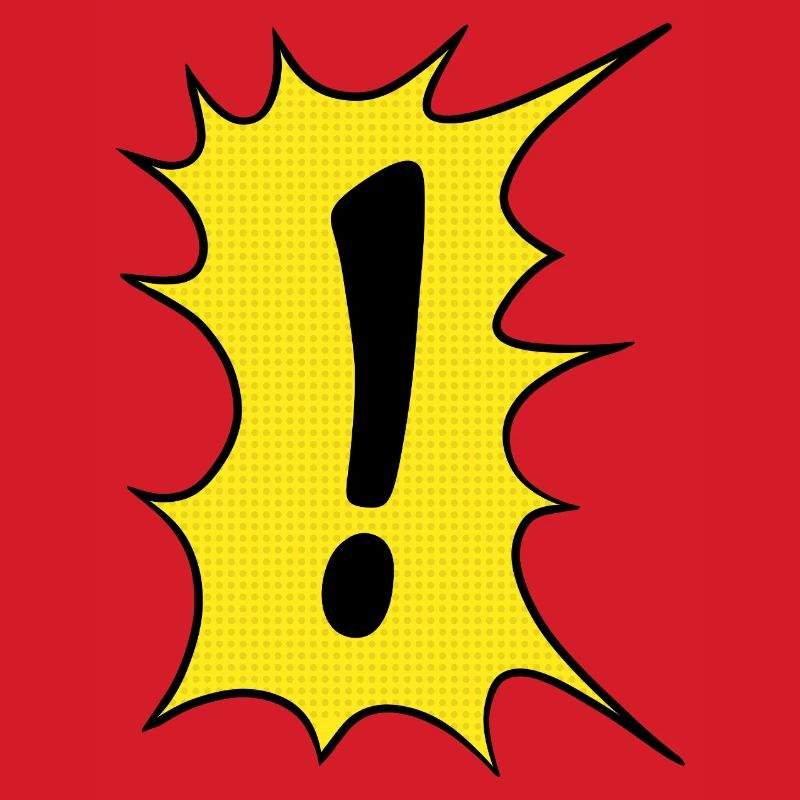 Le point d’exclamation dans le style bande dessinée