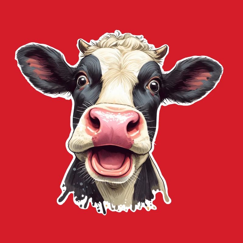 Vache effrayée