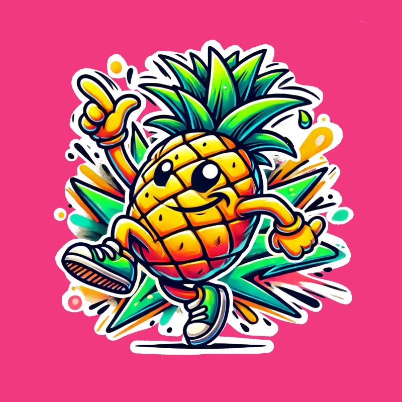 cheerful pineapple