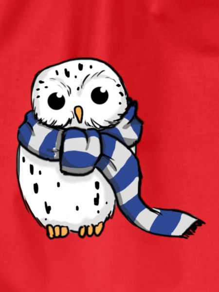 Schneeeule Blau-Weiß