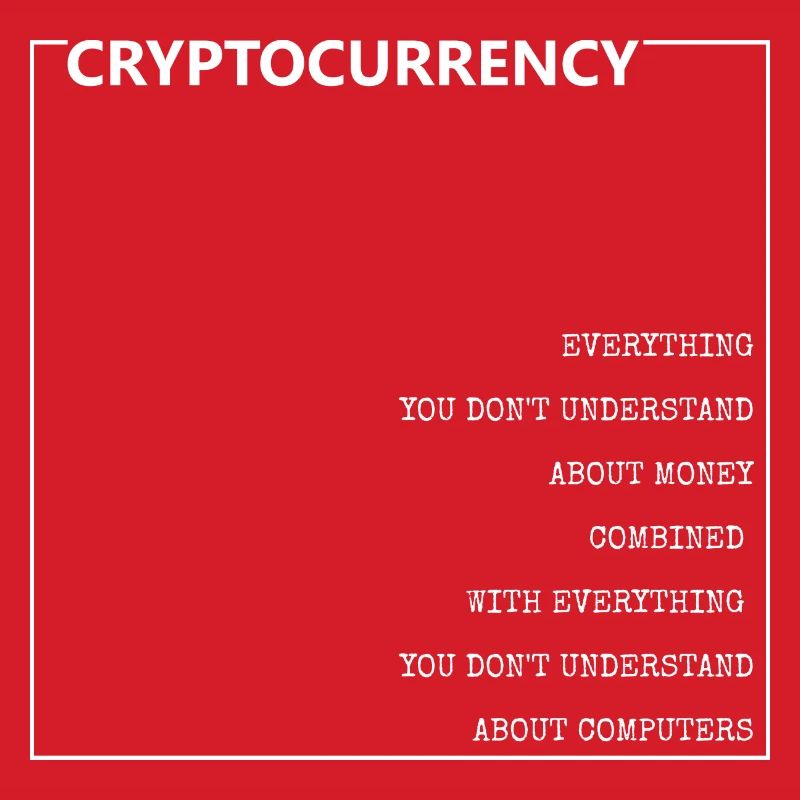 Cryptocurrency Description Funny white