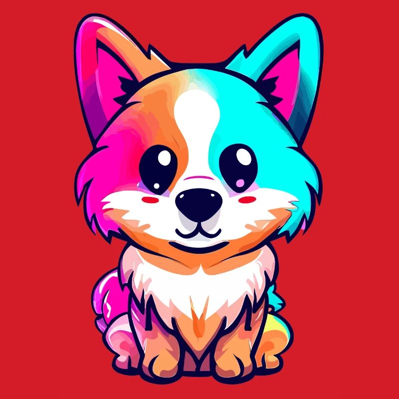 Buntes Fuchs-Illustrationsdesign