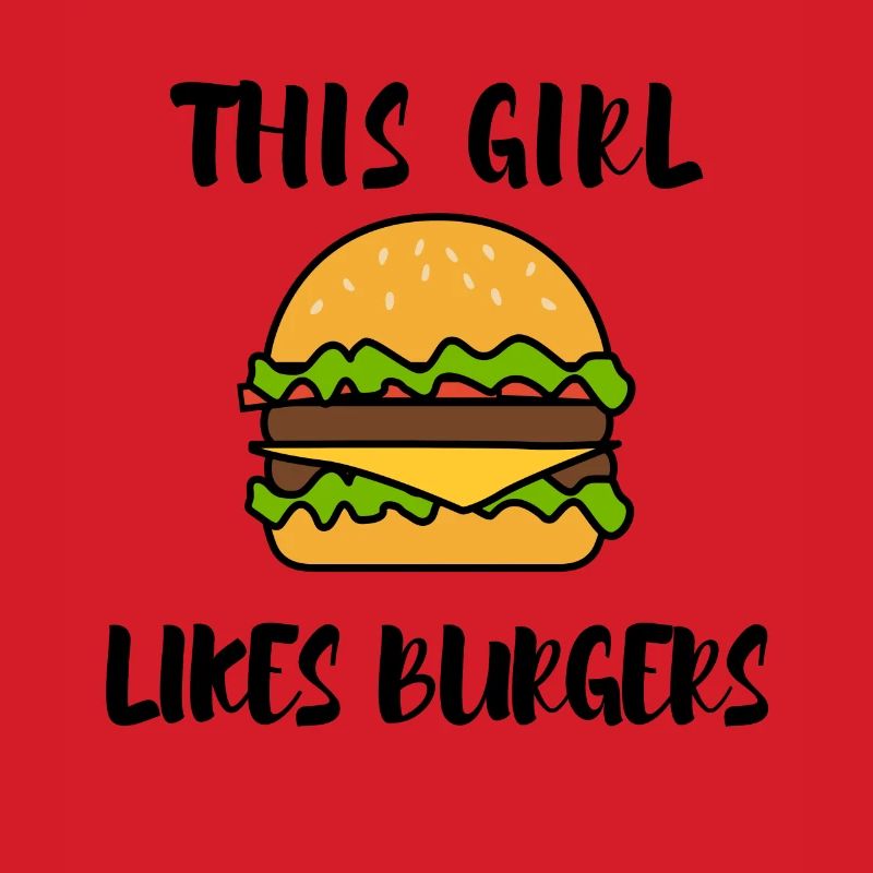 Hamburger isst köstliches Burger-Mädchen