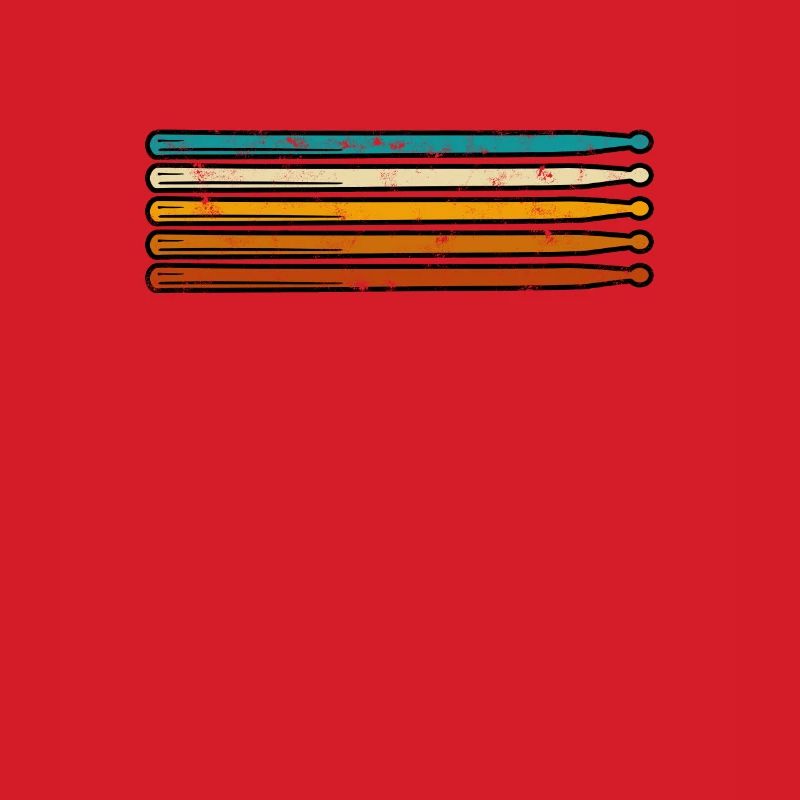 Drummer Drumsticks Drum Sticks Retro - Percussions