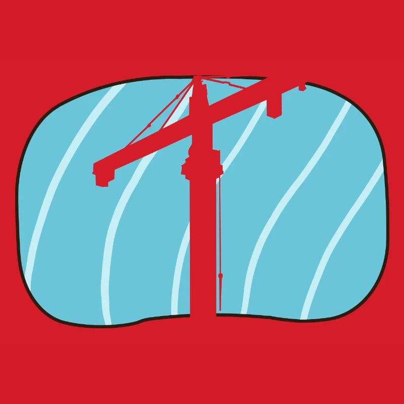 Construction site crane operator crane driving