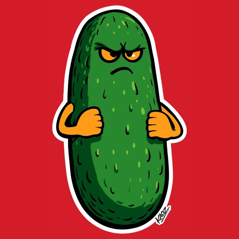 Grumpy Pickle Mascot